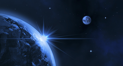 Space (Sun, Earth, Moon, meteorite)