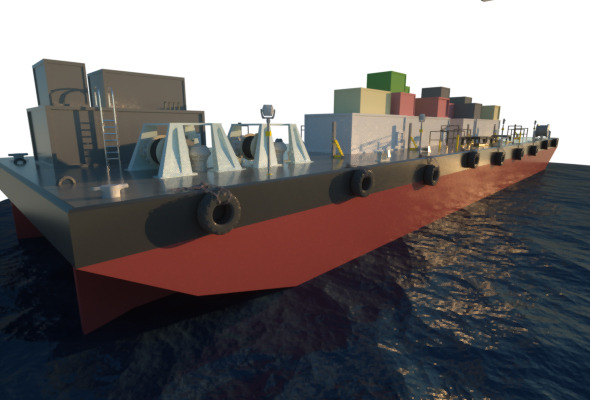 Deck Cargo Barge - 3Docean 10493536