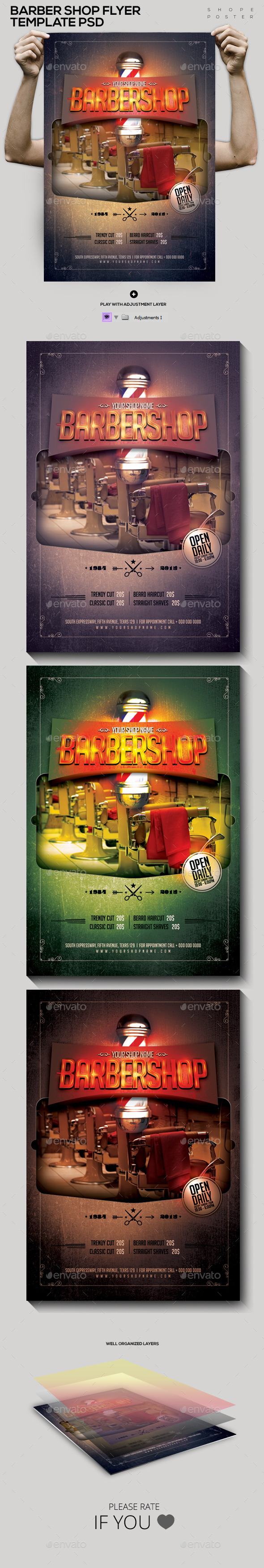 Barbershop Template PSD Flyer/Poster - Corporate Flyers