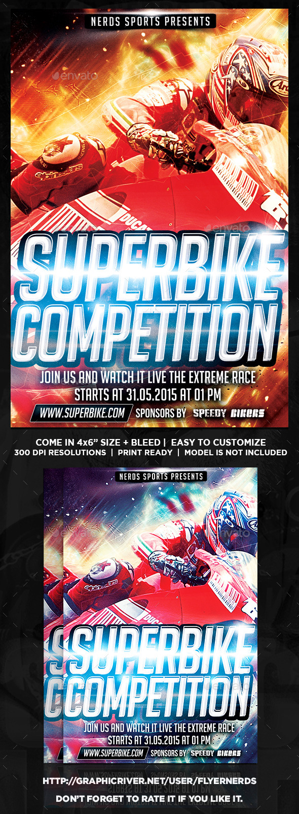 Superbike 2K15 Sports Flyer - Sports Events