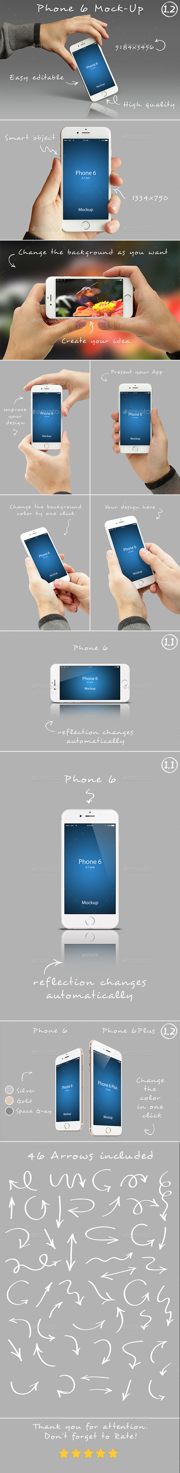 Phone 6 Mockups 1.2 - Mobile Displays