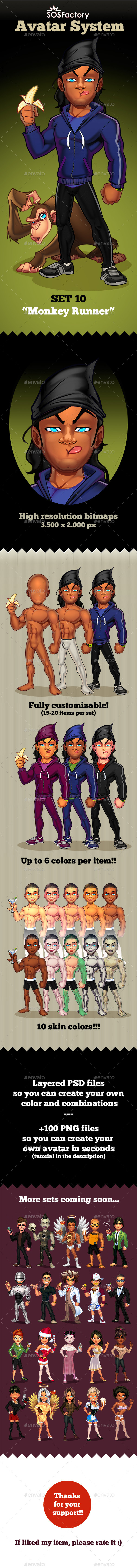 Avatar System: Set 10 - Characters Illustrations