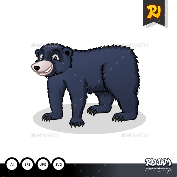 Black Bear Cartoon - Animals Characters