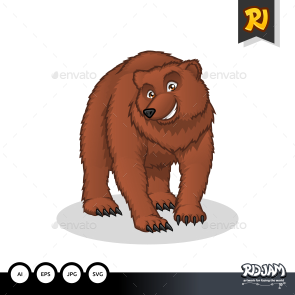Brown Bear Cartoon - Animals Characters