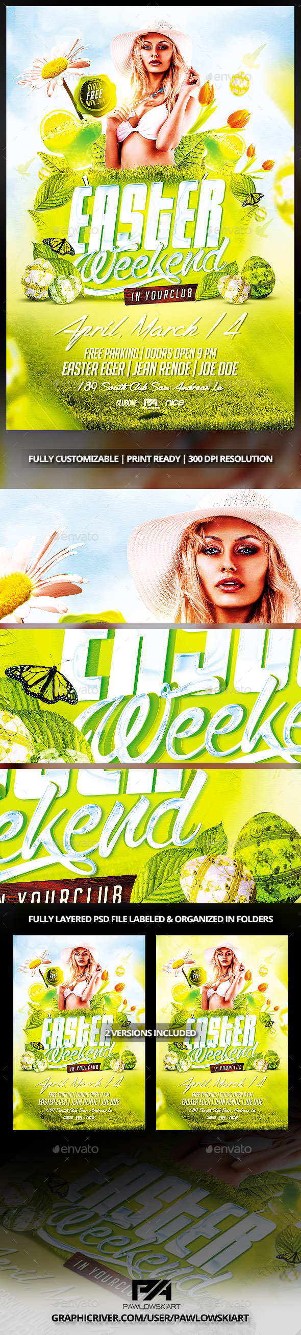 Easter Weekend Flyer Template - Events Flyers