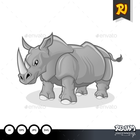 Rhinoceros Cartoon - Animals Characters