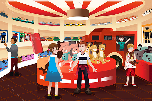 Kids in a Toy Store - Commercial / Shopping Conceptual