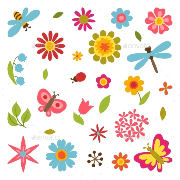 Flower Set - Flowers & Plants Nature