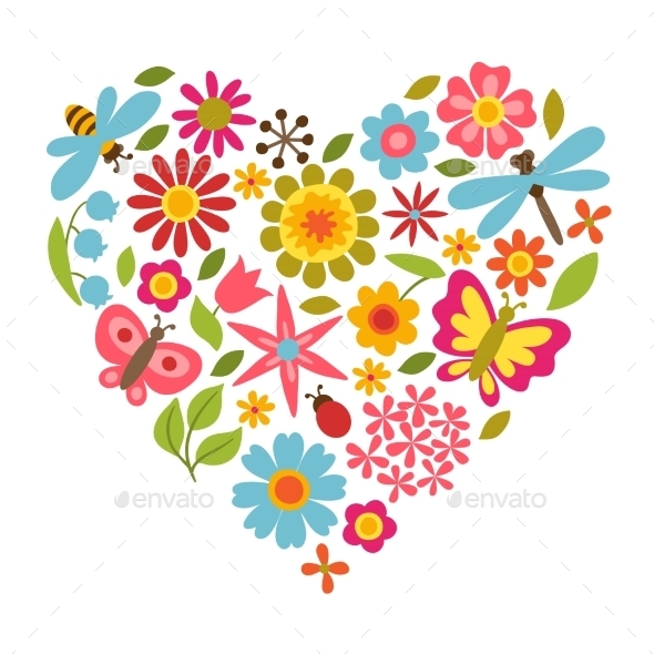 Flower Heart - Flowers & Plants Nature