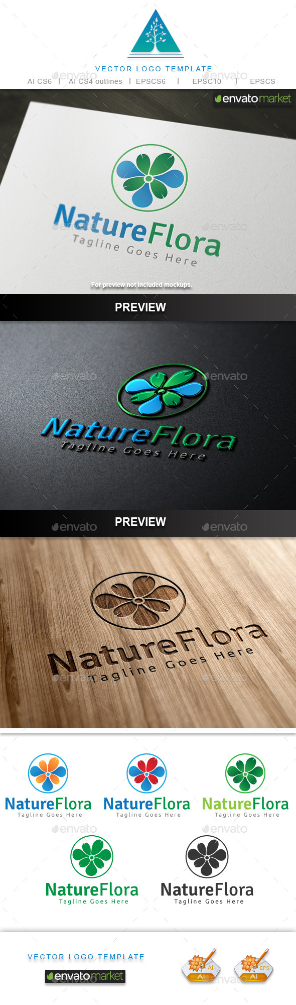 Nature Flora Logo - Nature Logo Templates