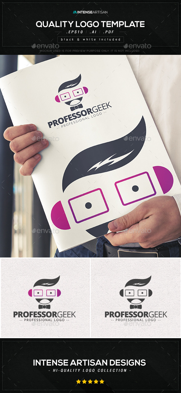 Professor Geek Logo Template - Humans Logo Templates