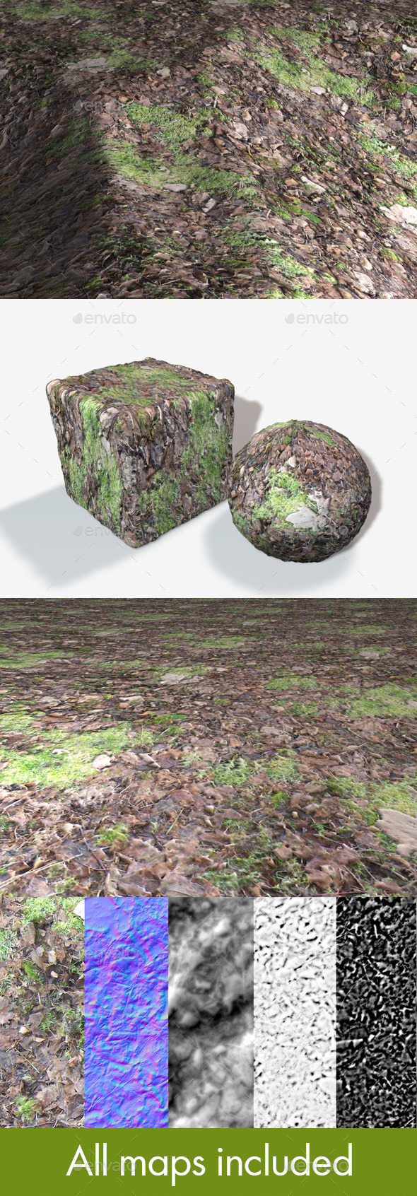 Seamless Forest Moss - 3Docean 10570775