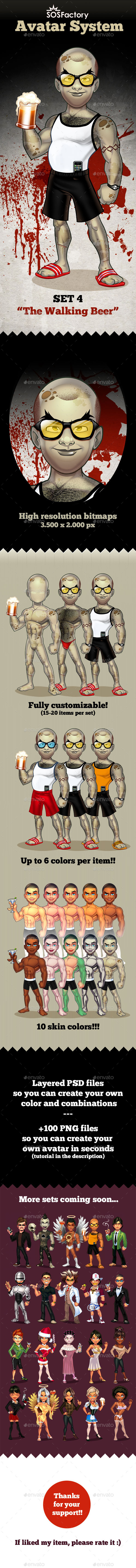 Avatar System: Set 04 - Characters Illustrations