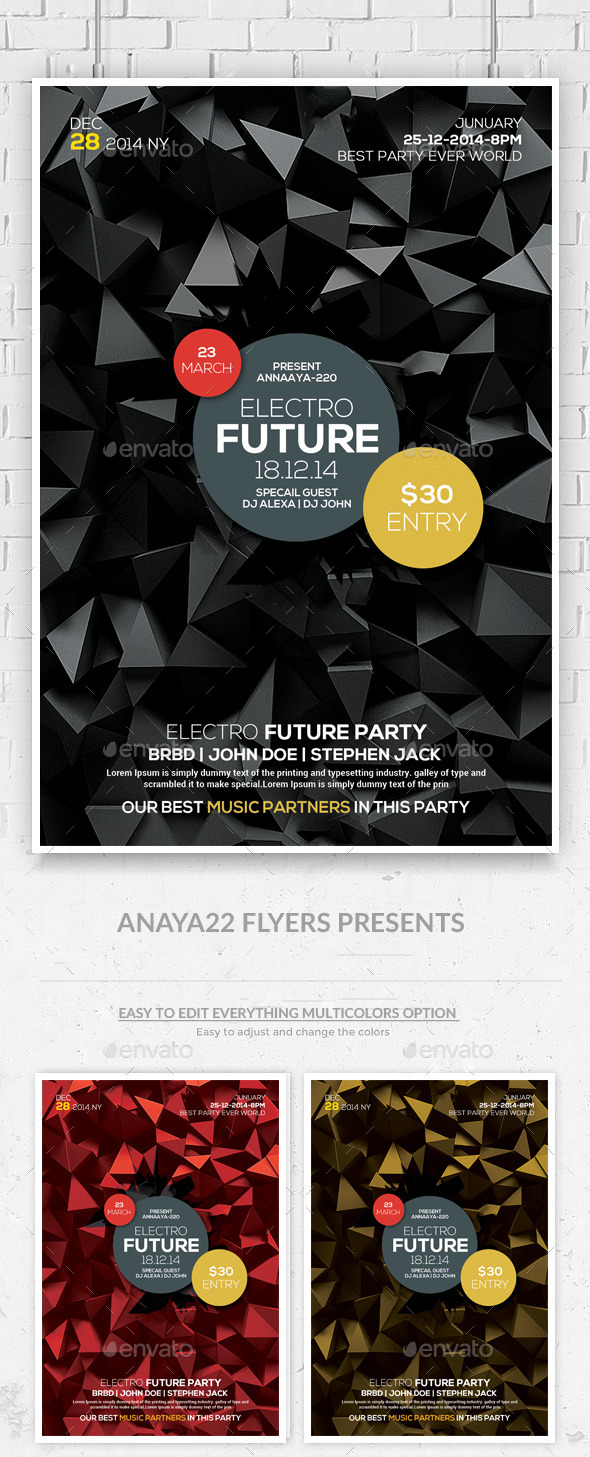 Futuristic Flyer Templates - Clubs & Parties Events