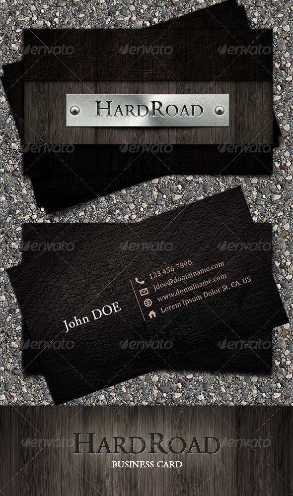 HardRoad Business Card - Grunge Business Cards