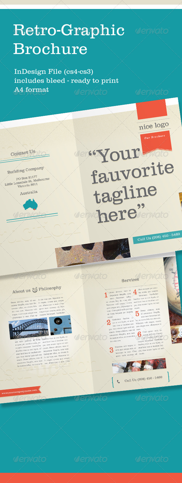 A4 Retro Brochure - Corporate Brochures