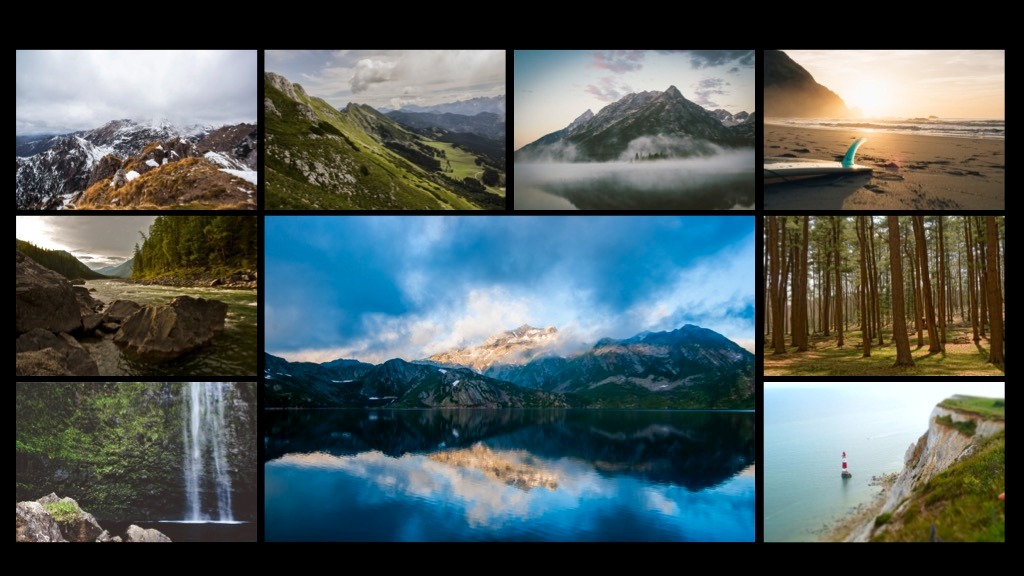 Photo Slideshow Gallery Powerpoint Template, Presentation Templates