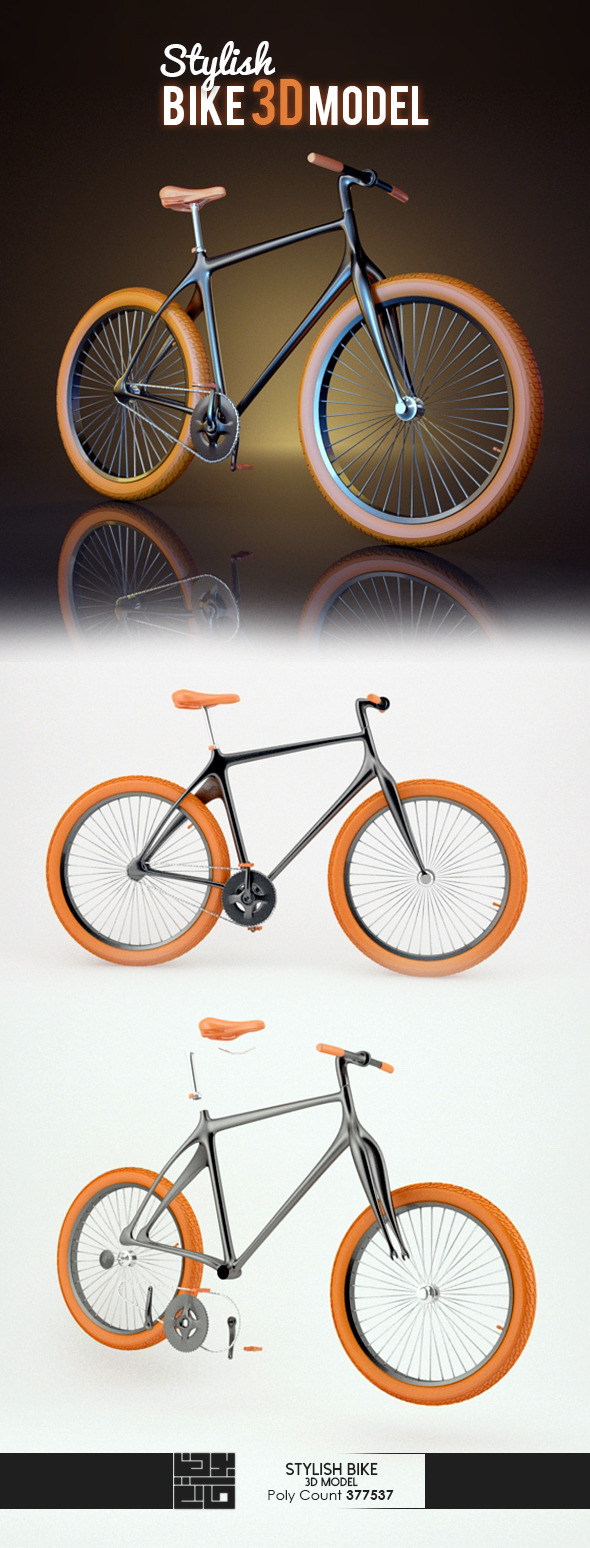 Stylish Bike 3D - 3Docean 10578807