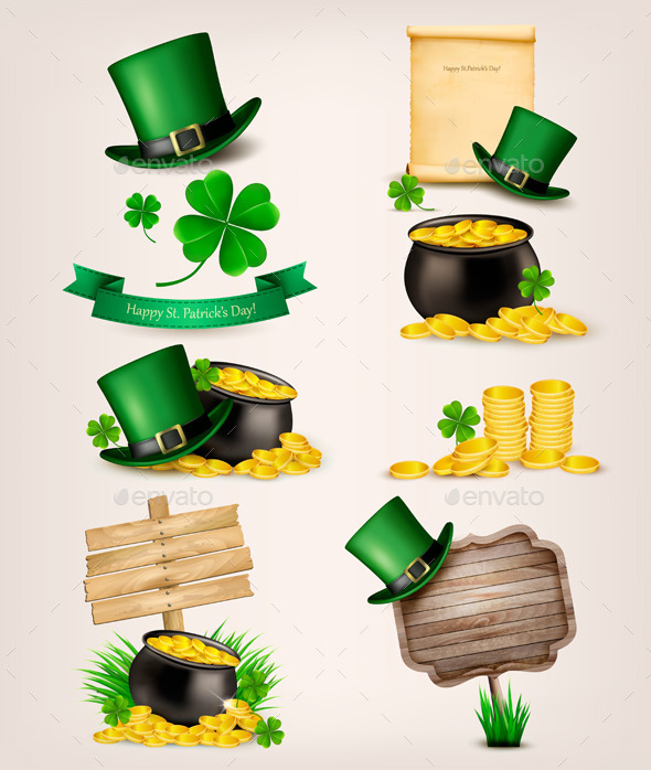 Set of St Patrick's Day Related Icons - Miscellaneous Seasons/Holidays