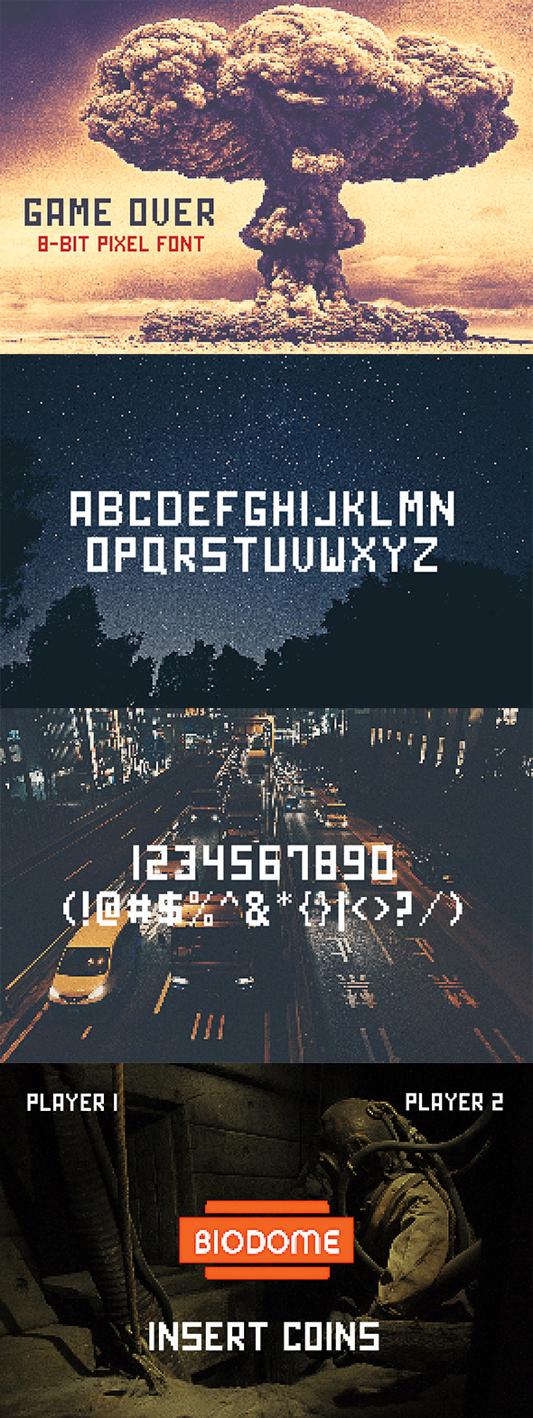 Game Over - Bitmap & Pixel Decorative