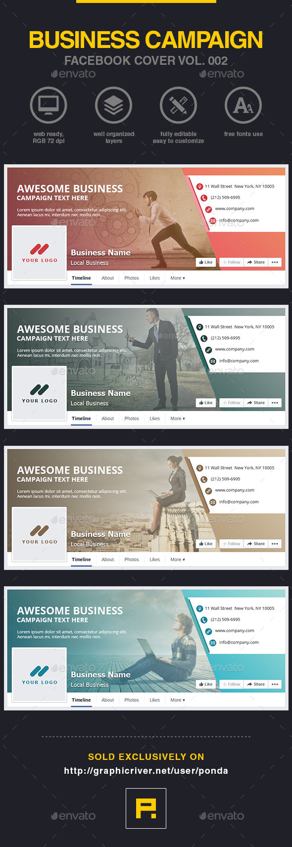 Business Campaign Facebook Cover Vol 002 - Facebook Timeline Covers Social Media