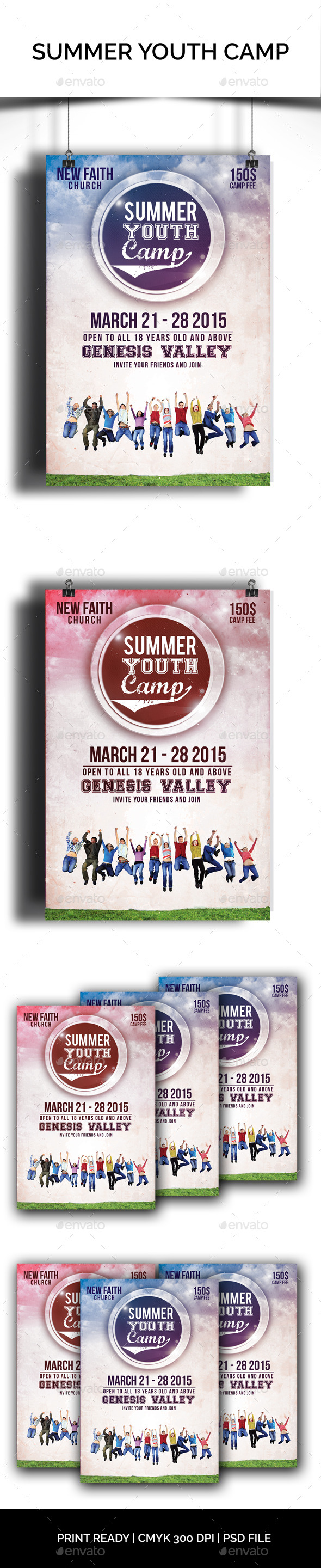 Summer Youth Camp - Church Flyers
