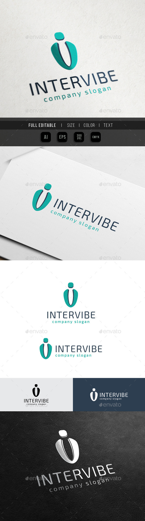 International Viber - Letter i / u / v - Letters Logo Templates