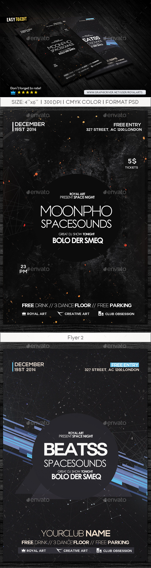 Bundle Abstract Flyers - Clubs & Parties Events