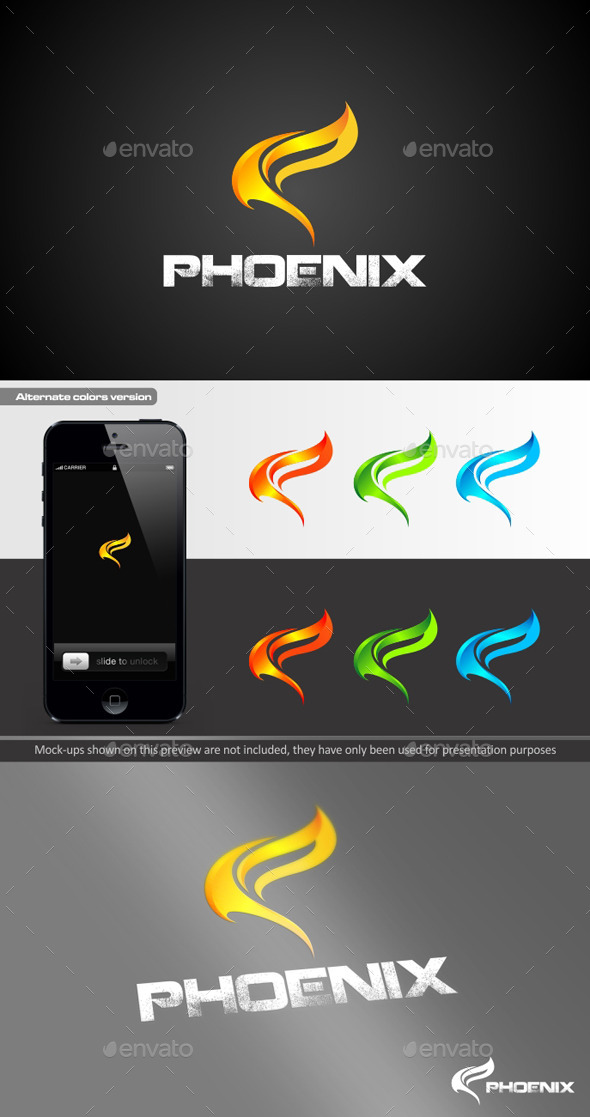 Phoenix P abstract - Logo Templates