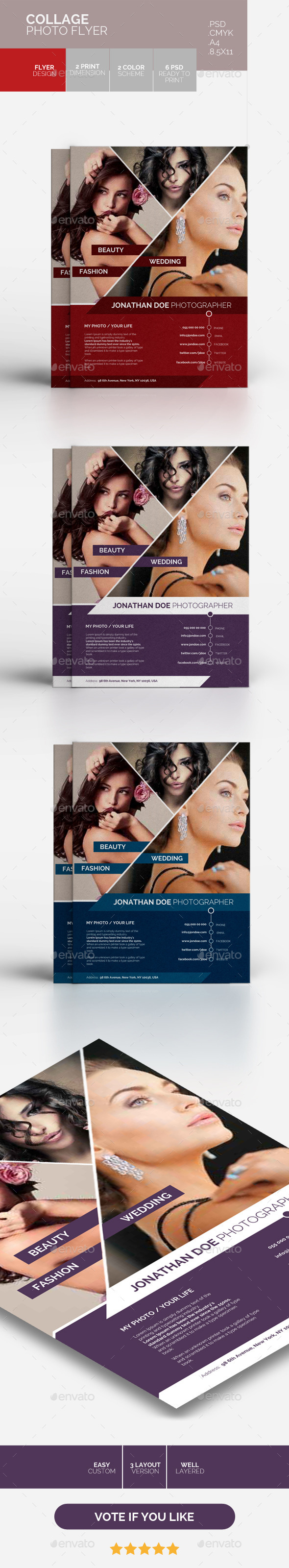 COLLAGE PHOTO FLYER - Flyers Print Templates