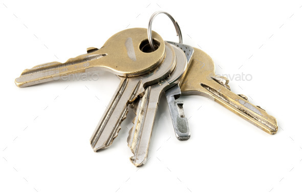 the keys are isolated - Stock Photo - Images