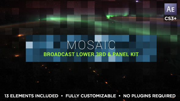 Mosaic Lower ThirdTitle - VideoHive 10585893