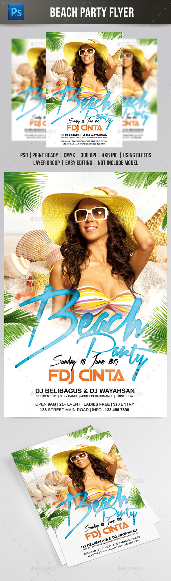 Beach Party Flyer - Events Flyers