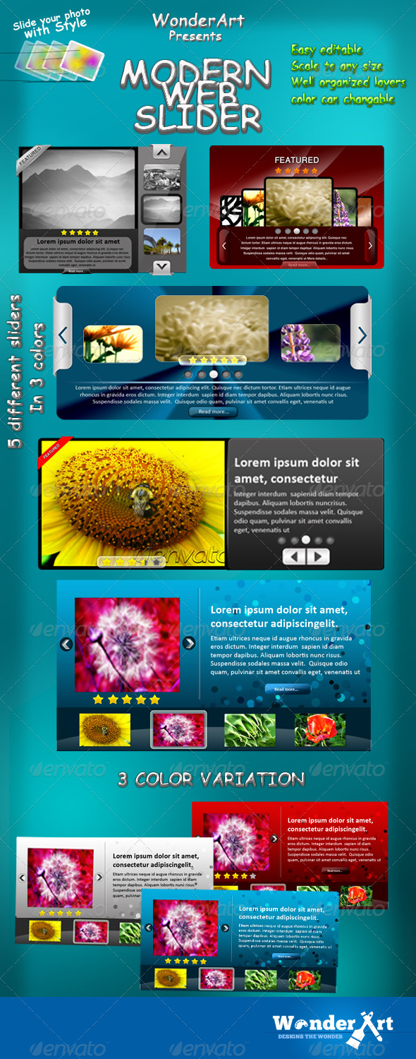 Modern Web Sliders - Miscellaneous Web Elements