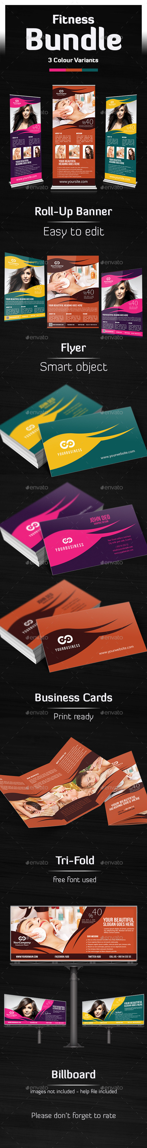 Hair & Beauty Salon Bundle Templates - Stationery Print Templates