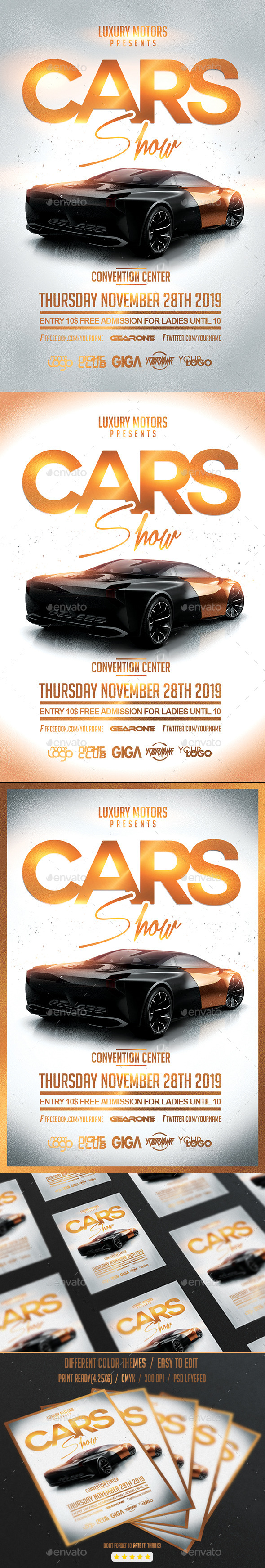 Cars Show | Convention Flyer PSD Template - Events Flyers
