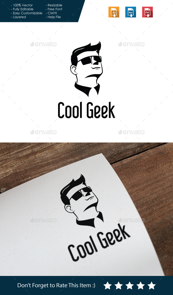 Cool Geek Logo - Humans Logo Templates