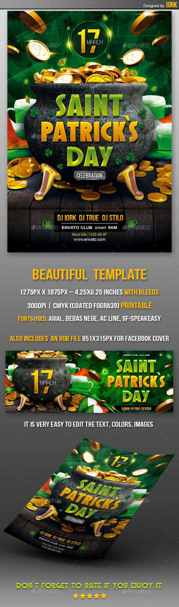 Saint Patrick`s Day Party Flyer - Events Flyers