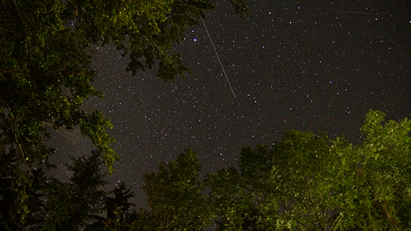 Stars in the Sky with Shooting Stars