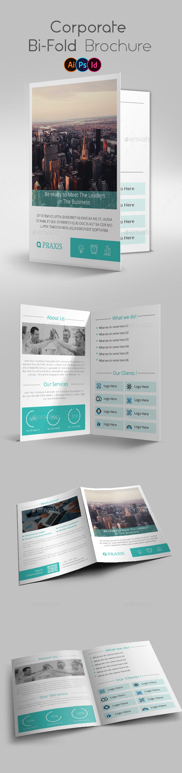 Corporate Bi Fold Brochure Template - Corporate Brochures
