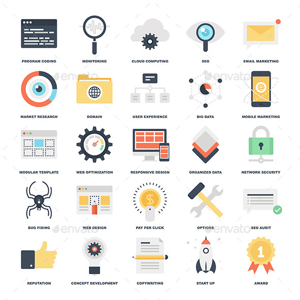 SEO and Development - Technology Icons