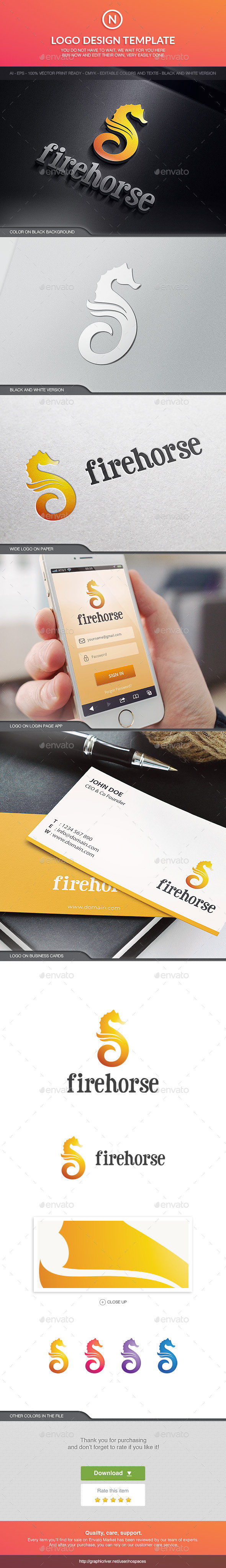 Fire Horse - Animals Logo Templates