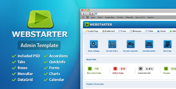 WebStarter Admin Template - ThemeForest 1060905