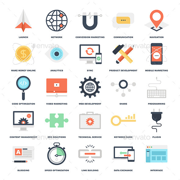 SEO and Development - Technology Icons
