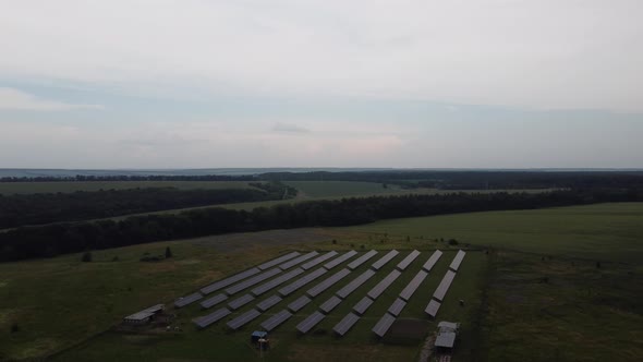 Ecology Solar Power Station Panels in the Fields Green Energy Electrical Innovation Nature