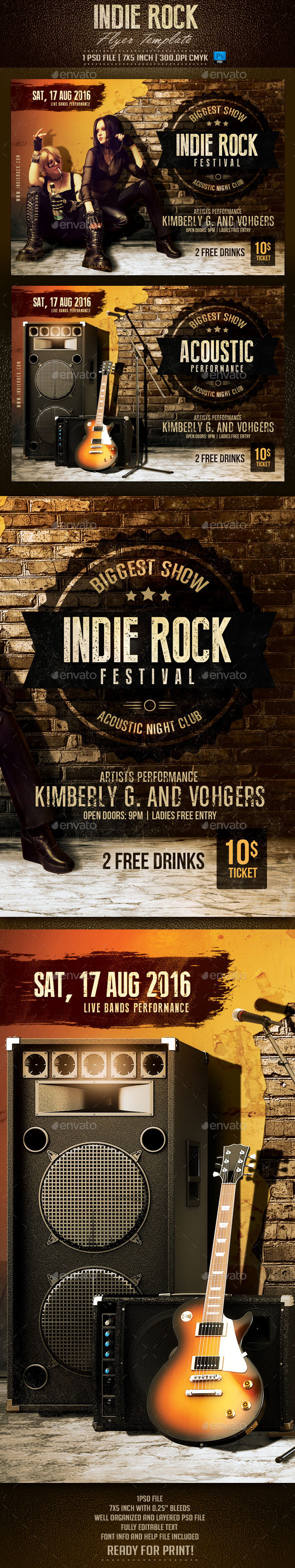 Indie Rock Flyer Template - Events Flyers