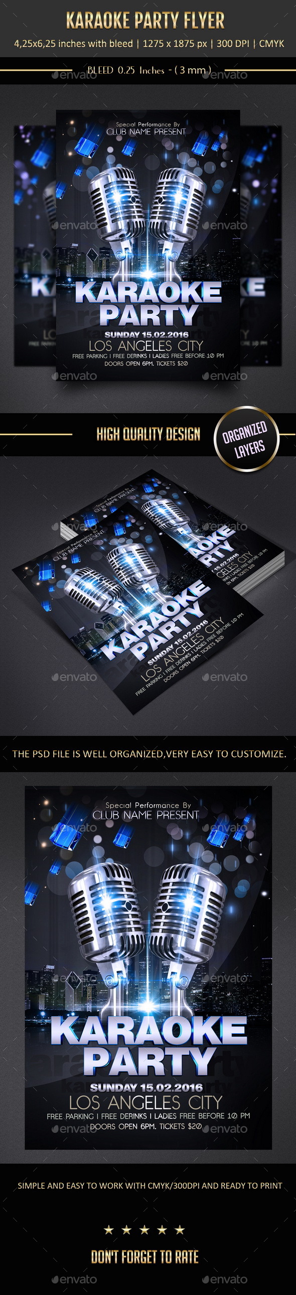 Karaoke Party Flyer - Clubs & Parties Events