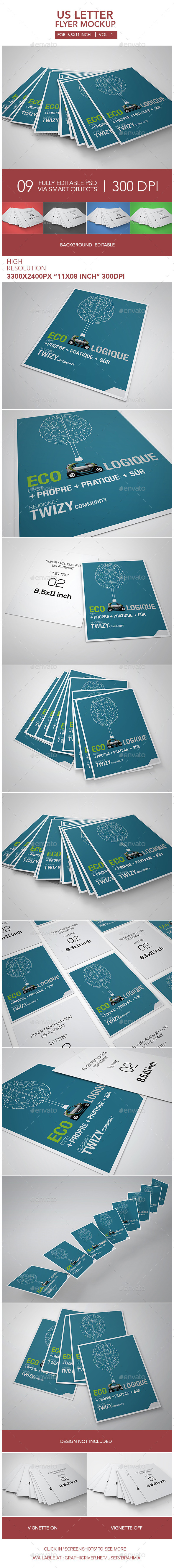 Us Letter Flyer Mockup - Flyers Print