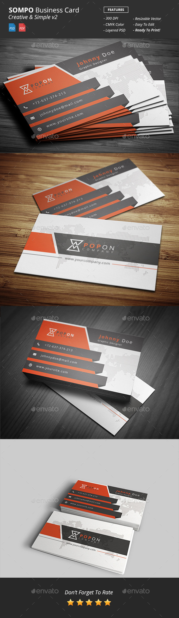 Sompo - Creative Bussiness Card Template v2 - Creative Business Cards
