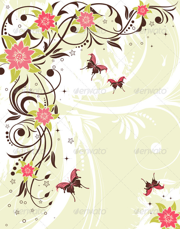 Flower Frame - Flourishes / Swirls Decorative